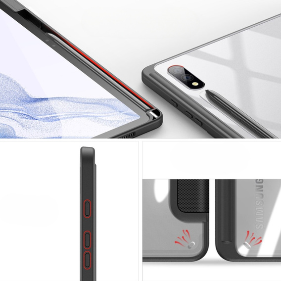 Tok Samsung Galaxy Tab S9+, Dux Ducis TOBY, fekete