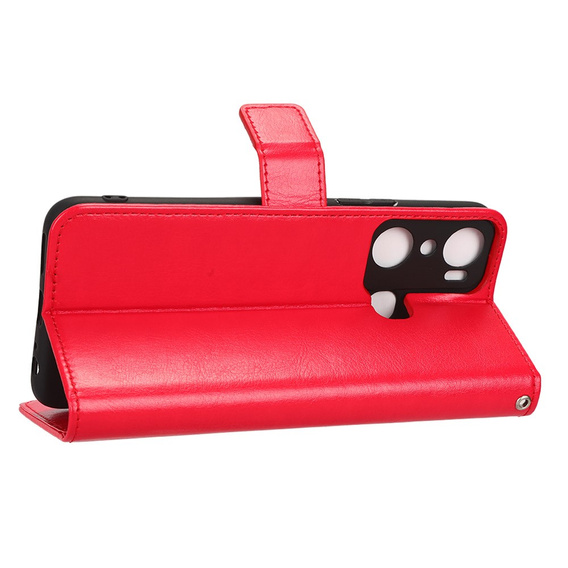 Pattintható tok a Infinix Hot 20i, Crazy Horse Wallet, piros