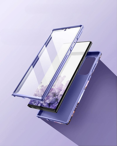 Telefontok a Samsung Galaxy S22 Ultra, Suritch Full Body Marble, lila