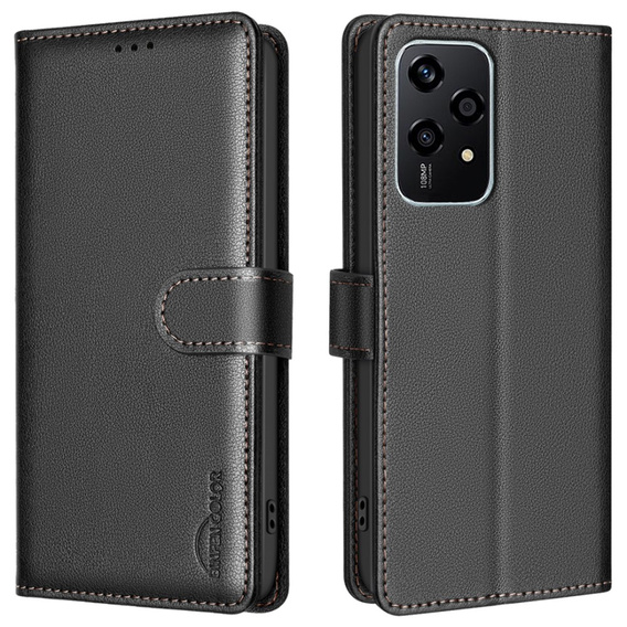 Pattintható tok a Honor 200 Lite, BINFEN Wallet, fekete