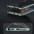 Magnetic Dual Glass MagSafe tok Samsung Galaxy S24 Ultra, zöld