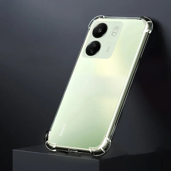 Tok Xiaomi Redmi 13C, Anti-Shock, átlátszó + üveg 9H