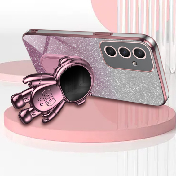 Tok Samsung Galaxy A55 5G, Glitter Astronaut, rózsaszín