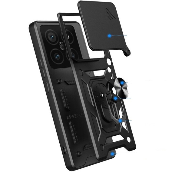Telefontok a Xiaomi 14T, CamShield Slide, fekete