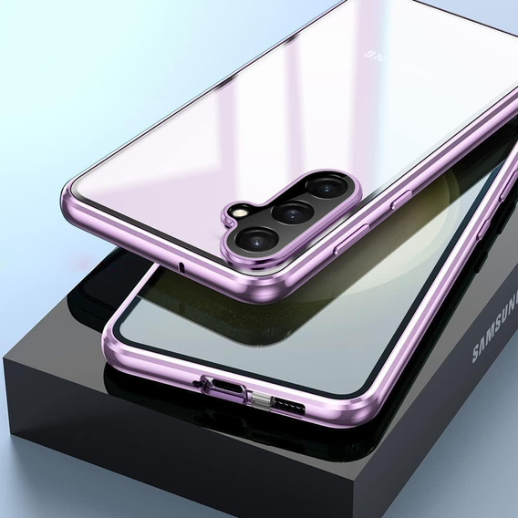 Tok Samsung Galaxy S24 FE, Magnetic Dual Glass, lila