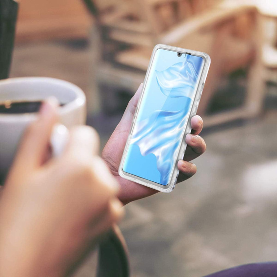 Telefontok a Huawei P30 Pro, Suritch Full Body Marble, fehér