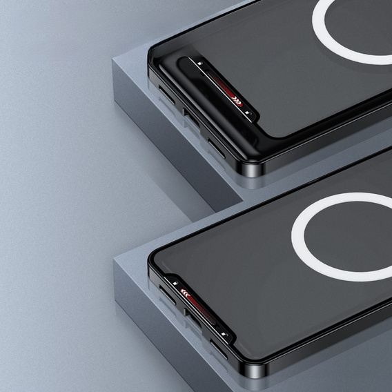 Kameravédő tok Sony Xperia 1 V, CamShield MagSafe, átlátszó / fekete