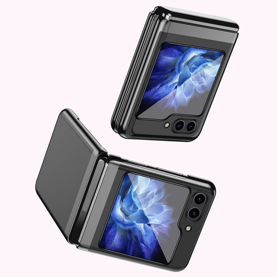 Tok Samsung Galaxy Z Flip7 FE / Z Flip6, PC Case, átlátszó / fekete