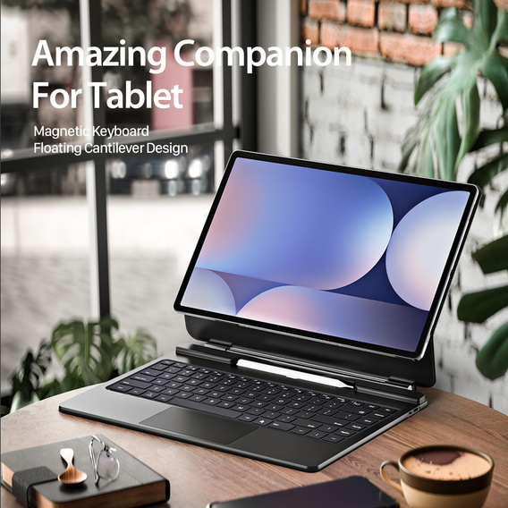 Dux Ducis Bluetooth billentyűzet tok Samsung Galaxy Tab S11 Ultra készülékhez, fekete