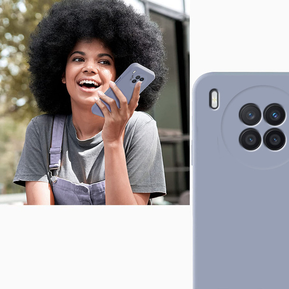 Telefontok a Huawei Nova 8i, Silicone Lite, levendula