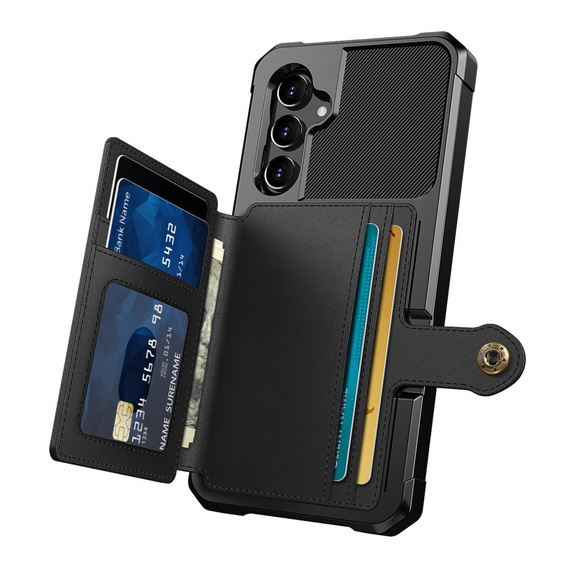 Tok Samsung Galaxy A54 5G, Card Holder Kickstand, fekete
