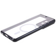Magnetic Dual Glass MagSafe tok Samsung Galaxy S21 Ultra, fekete