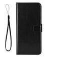 Pattintható tok a Motorola Edge 60 / 60 Fusion, Crazy Horse Wallet, fekete