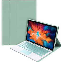 Tok + billentyűzet Lenovo Tab P11 J606F / Tab P11 5G / P11 + Plus, TouchPad Keyboard, világoszöld