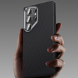 BENKS Kevlar tok Samsung Galaxy S25, MagSafe, Carbon Fiber, fekete