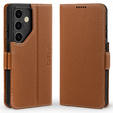 Bőr tok Samsung Galaxy S24-hoz, ERBORD LeatherWallet, barna