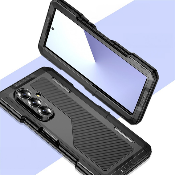 Páncélozott alumínium tok állvánnyal és tolltartóval Samsung Galaxy Z Fold7 5G készülékhez