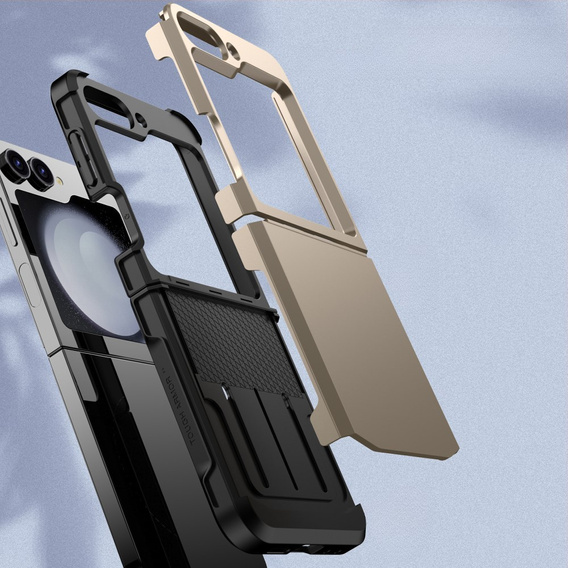 Páncélozott tok Samsung Galaxy Z Flip7 FE / Z Flip6, Armor Shockproof, arany