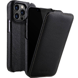 MELKCO flip tok iPhone 14 Pro-hoz, bőr, flip, fekete