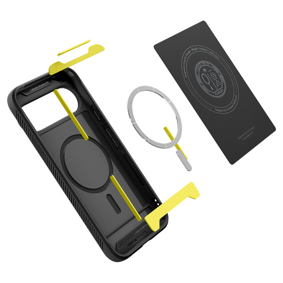 Spigen Rugged Armor MagSafe tok a Google Pixel 10 Pro XL-hez, Fekete