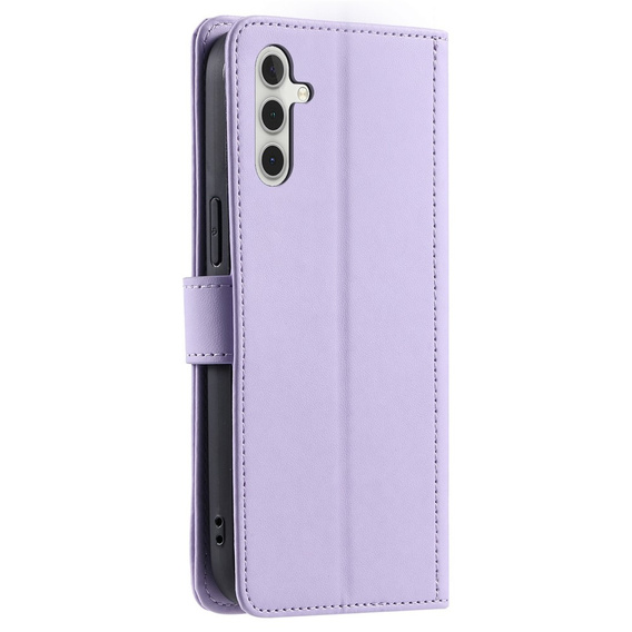 Flap tok Samsung Galaxy S25 FE, Rhombus Crossbody Leather, lila