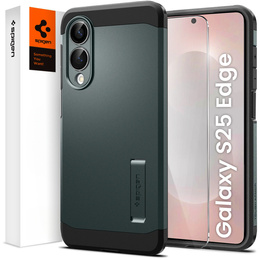 Spigen tok Samsung Galaxy A36 5G készülékhez, Tough Armor Mag Mag MagSafe, fekete + 9H edzett üveg