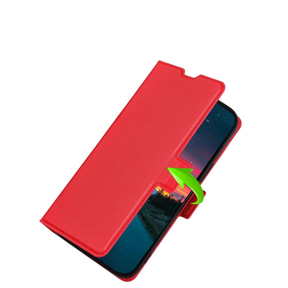 Pattintható tok a Oppo A57s, Wallet Thin Magnet, piros