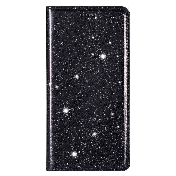 A flip tok iPhone 16E, Card Slot Glittery, fekete