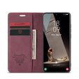 CASEME tok Samsung Galaxy S21 FE, Leather Wallet Case, piros