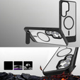 Tok Samsung Galaxy S25 Ultra, Kickstand Matt Case, MagSafe, fekete