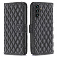 Pattintható tok a Samsung Galaxy A56, Wallet, BINFEN COLOR, fekete