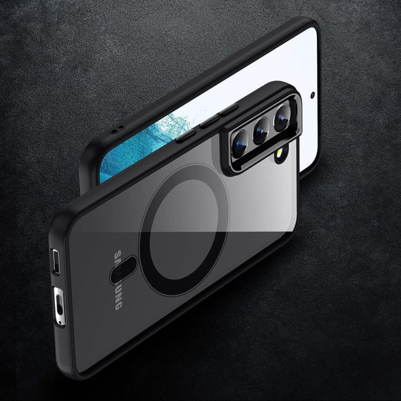 Telefontok a Samsung Galaxy S22 5G, ERBORD Hybrid MagSafe Case, fekete