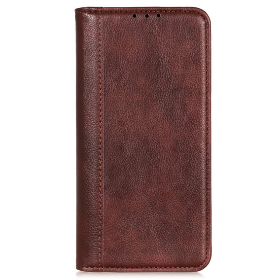 Telefontok a Samsung Galaxy S24 Ultra, Wallet Litchi Leather, barna