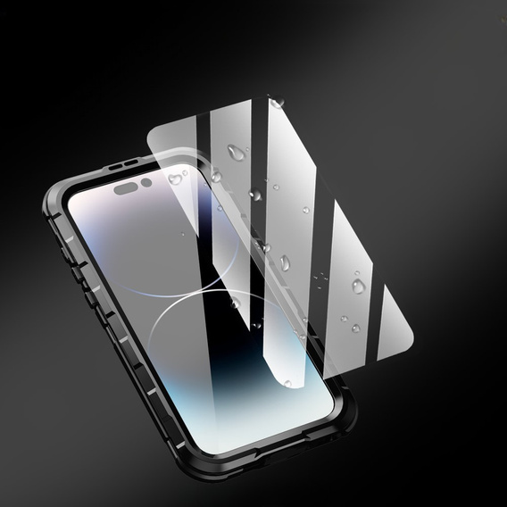 IP68 vízálló tok iPhone 15 Pro Max készülékhez, SHELLBOX MagSafe, fekete