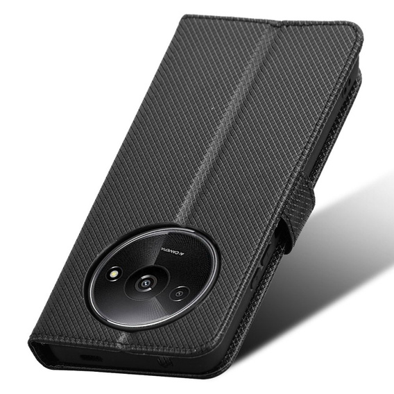 Pattintható tok a Xiaomi Redmi A3, Wallet Smart Magnet, fekete