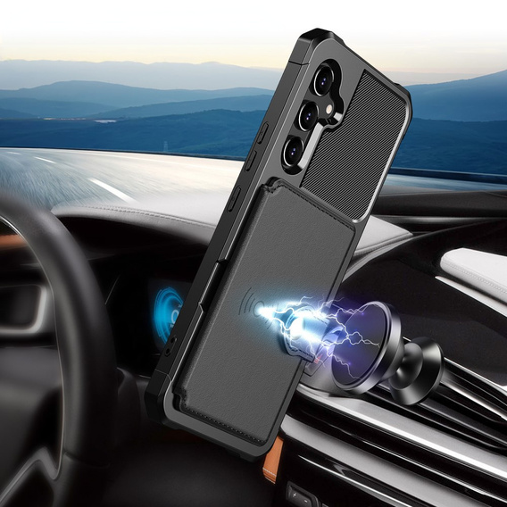 Tok Samsung Galaxy A54 5G, Card Holder Kickstand, fekete