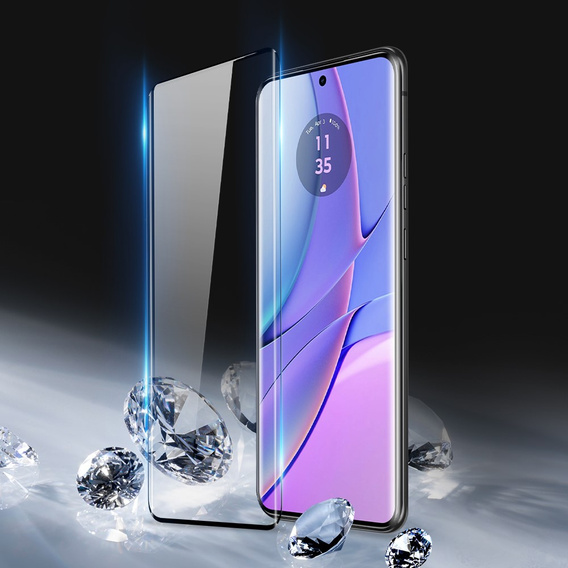 Edzett üveg Motorola Edge 40, Dux Ducis teljes képernyőhöz, fekete