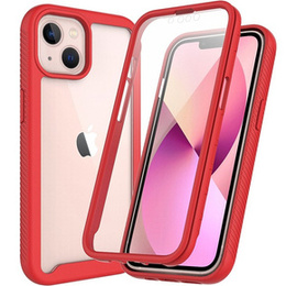 Tok iPhone 13 mini készülékhez, Shockproof, fóliával, piros