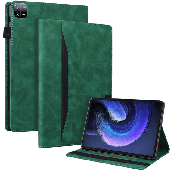 Tok Xiaomi Pad 6, Classic, tolltartóval, zöld