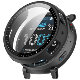 2 az 1-ben tok + edzett üveg az Amazfit Active Max készülékhez, fekete