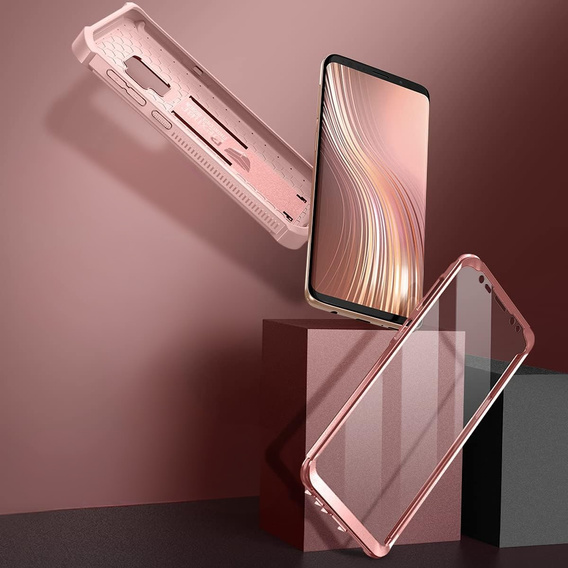 Páncélozott tok a Samsung Galaxy S9, Dexnor Full Body, rózsaszín