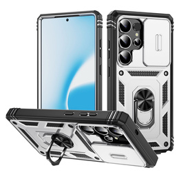 Telefontok a Samsung Galaxy S25 Ultra, KickStand Camera Lens, fehér