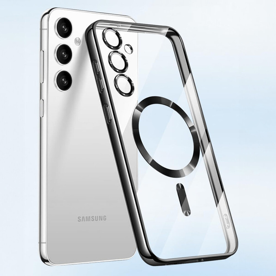 Tok Samsung Galaxy A16-hoz, Electro MagSafe, fekete + üveg a képernyőhöz