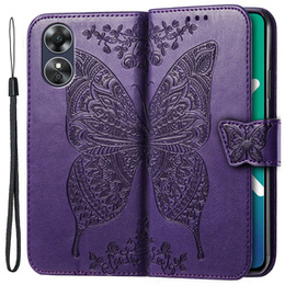 Pattintható tok a Oppo A17, Butterfly, lila
