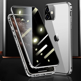 Tok iPhone 12 Mini, Magnetic Dual Glass, ezüst