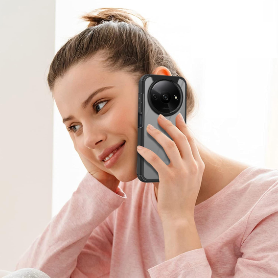 Tok Xiaomi Redmi A3, Fusion Hybrid, kameravédelemmel, átlátszó / fekete