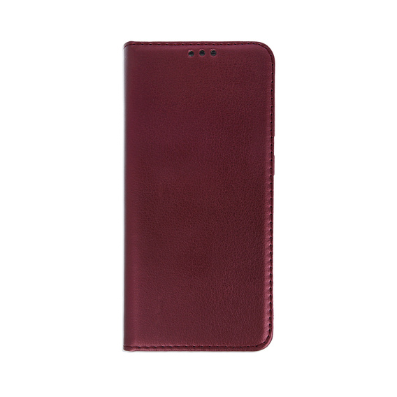 Pattintható tok a Oppo Reno 11F 5G, Smart Magnetic, bordó + 9H üveg 
