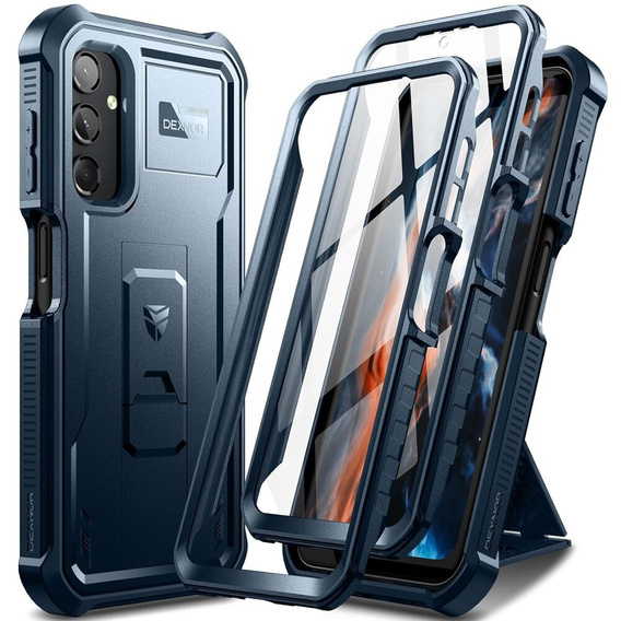 Páncélozott tok a Samsung Galaxy A25 5G, Dexnor Full Body (Two Frames), sötétkék