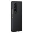 Eredeti Samsung tok Galaxy Z Fold 4 készülékhez, Leather Flip Cover, fekete