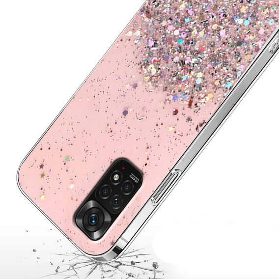 Telefontok a Xiaomi Redmi Note 11/11S, Glittery, rózsaszín